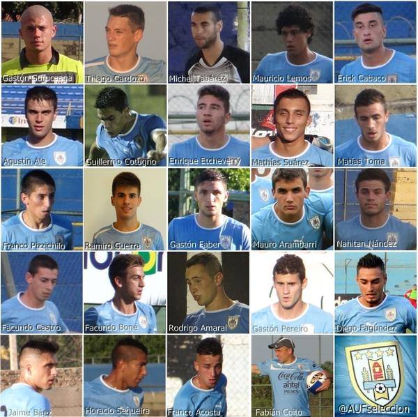 El plantel completo de Uruguay para el Mundial Sub 20 de 2023