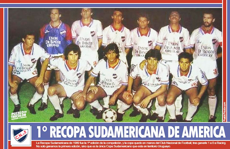 Recopa: Nacional ganha a primeira edição em 1989 - CONMEBOL