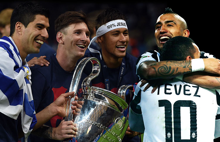 Os sul-americanos nas últimas finais de UEFA Champions League