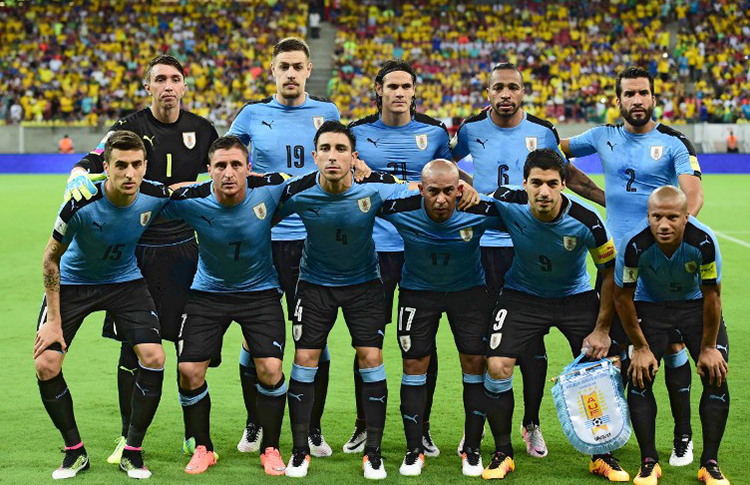 Plantel de Uruguay para la Copa América - AUF