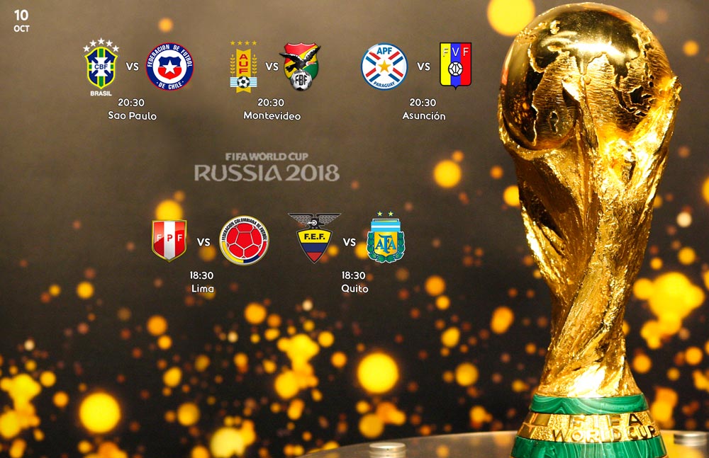 Selecciones juegan últimas fichas acceder al Mundial de Rusia 2018 - CONMEBOL