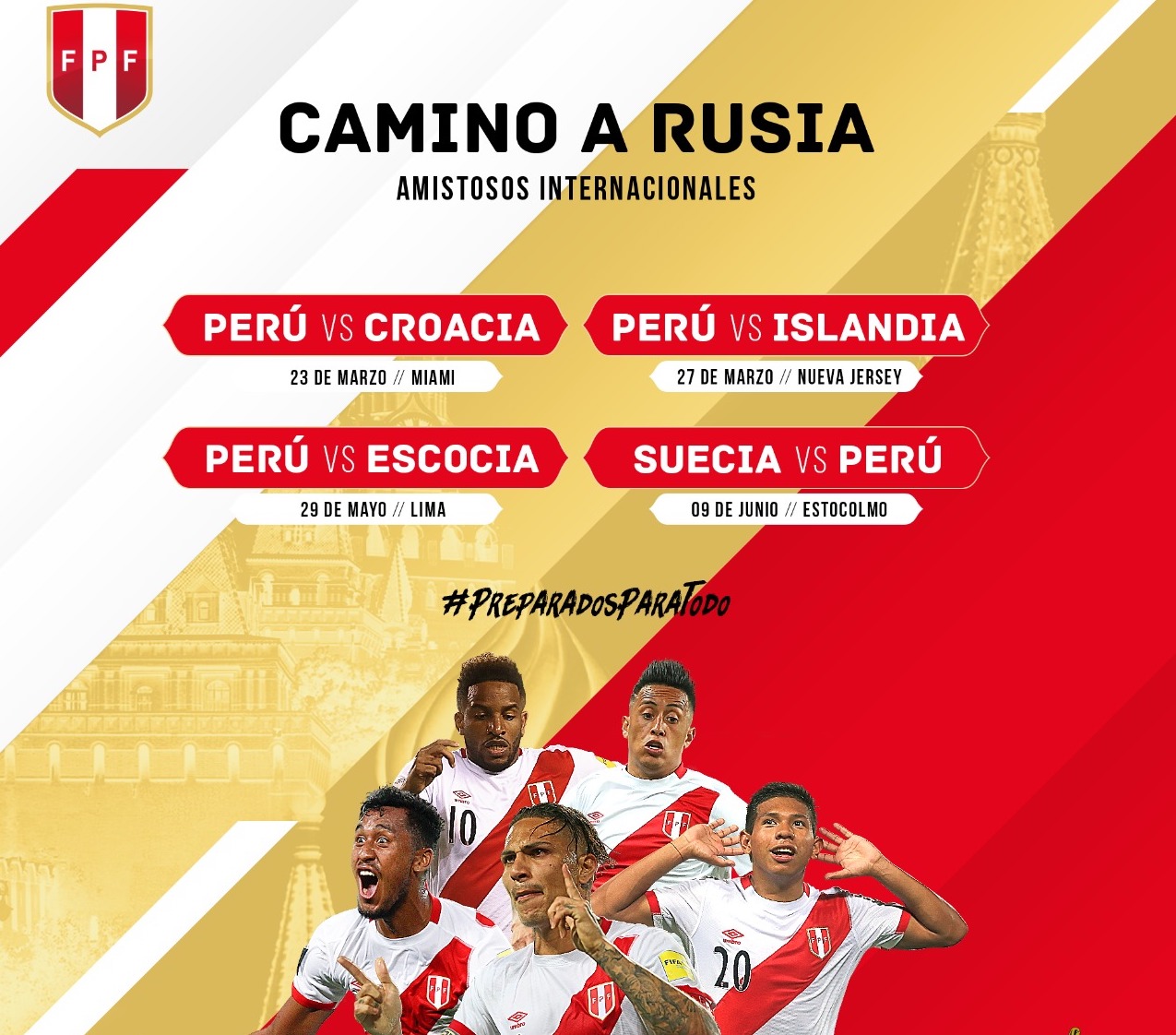 Contabilidad Raramente directorio Perú tendrá cuatro amistosos previos al Mundial - CONMEBOL