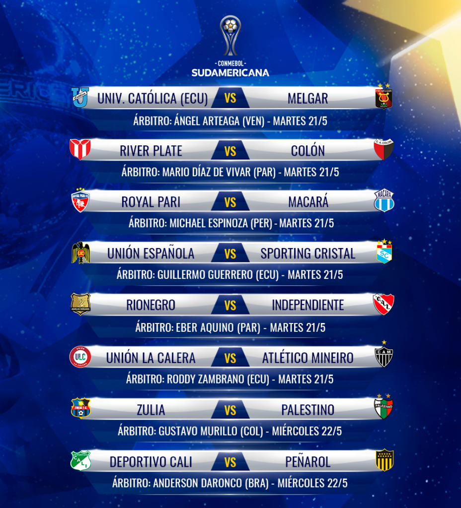 Árbitros para los juegos de Ida de la Segunda Fase – CONMEBOL