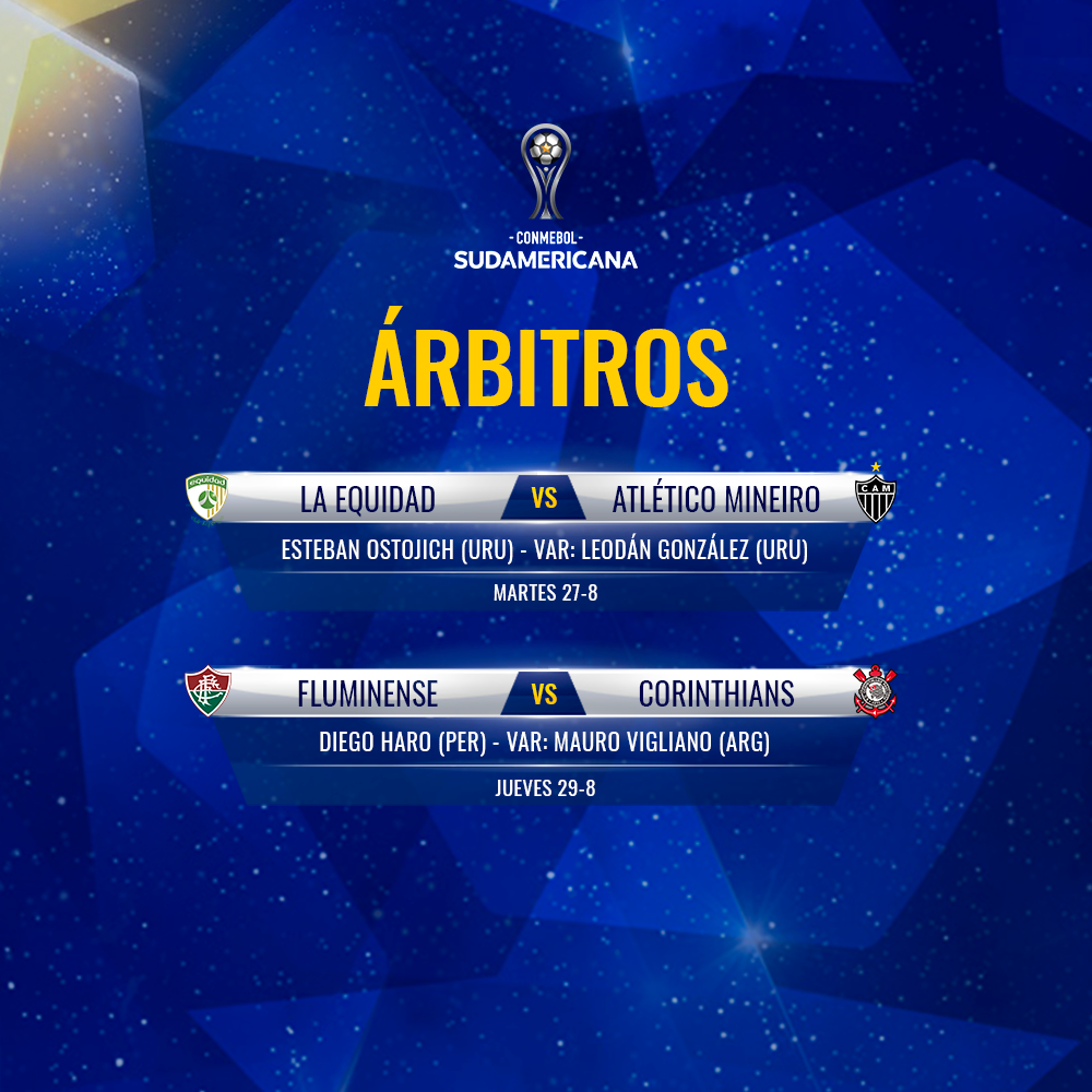 Lista de árbitros para os jogos de volta das Quartas de Final - CONMEBOL