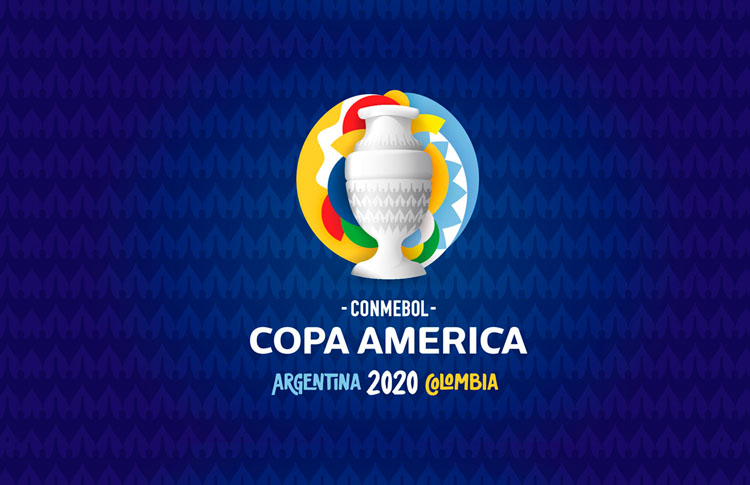 Conmebal Copa America 2020 Abstrata Bandeira Brasileira Competição