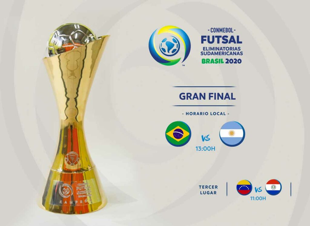 Brasil e Colômbia definirão o título da CONMEBOL Sub-20 de Futsal