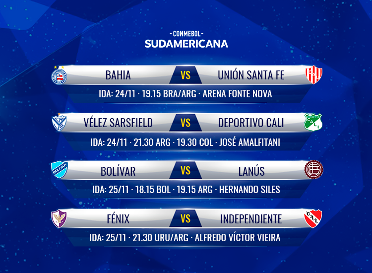 Calendário de jogos das Oitavas de Final - CONMEBOL