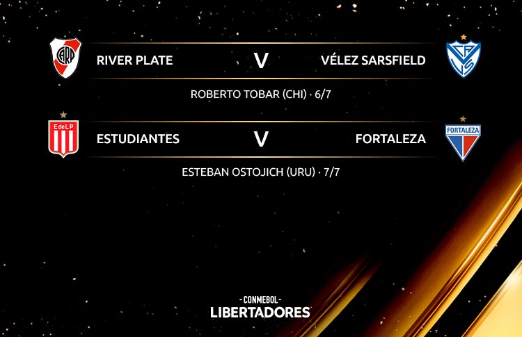 Lista de árbitros para os jogos de volta das Quartas de Final - CONMEBOL