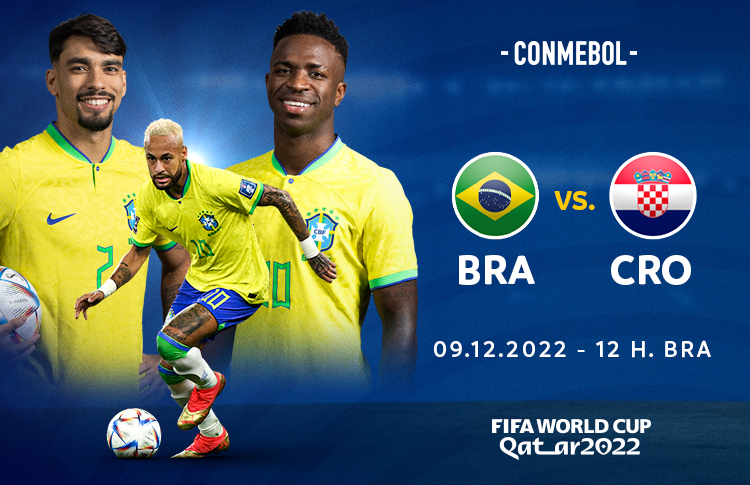 Brasil x Croácia pelas quartas de final da Copa do Mundo C…