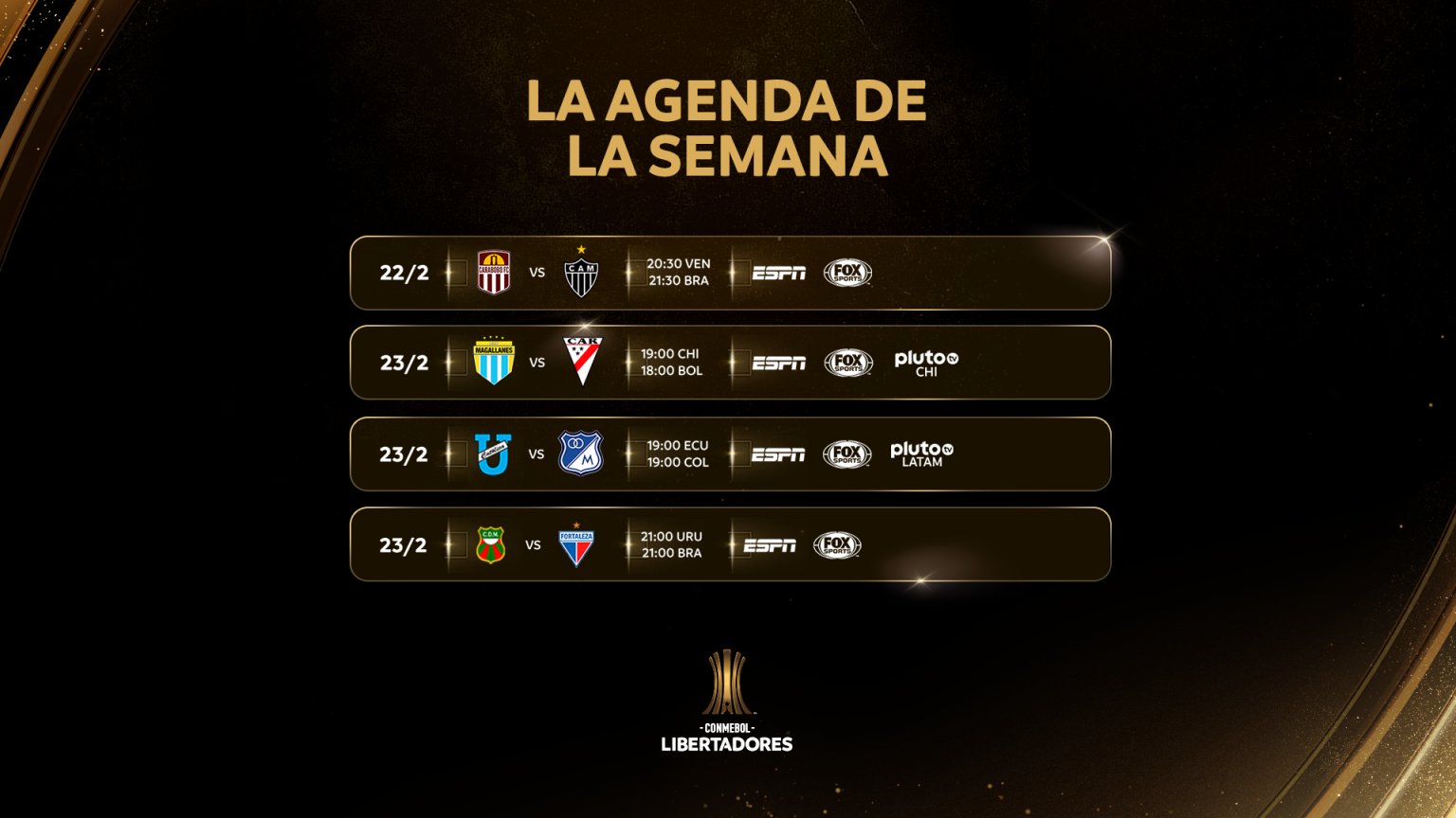 Se juega la Fase 2 de la CONMEBOL Libertadores con ocho intensos cruces ...