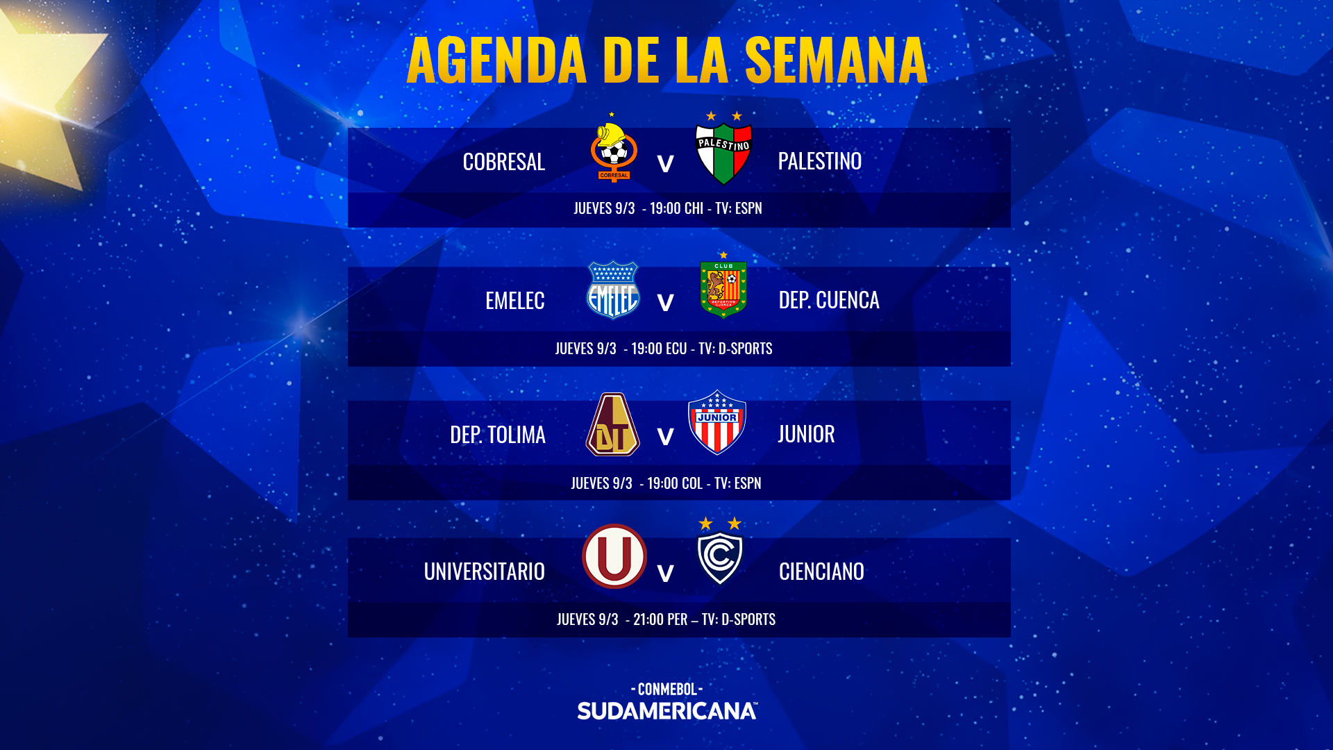 Vuelve La CONMEBOL Sudamericana Con 16 Partidos De Primera Fase – CONMEBOL