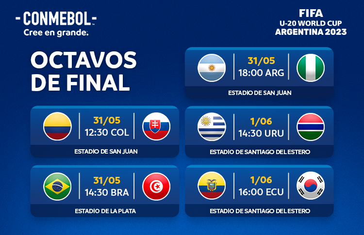 Partidos de hoy: la agenda del día del Mundial Sub 20 para ver por