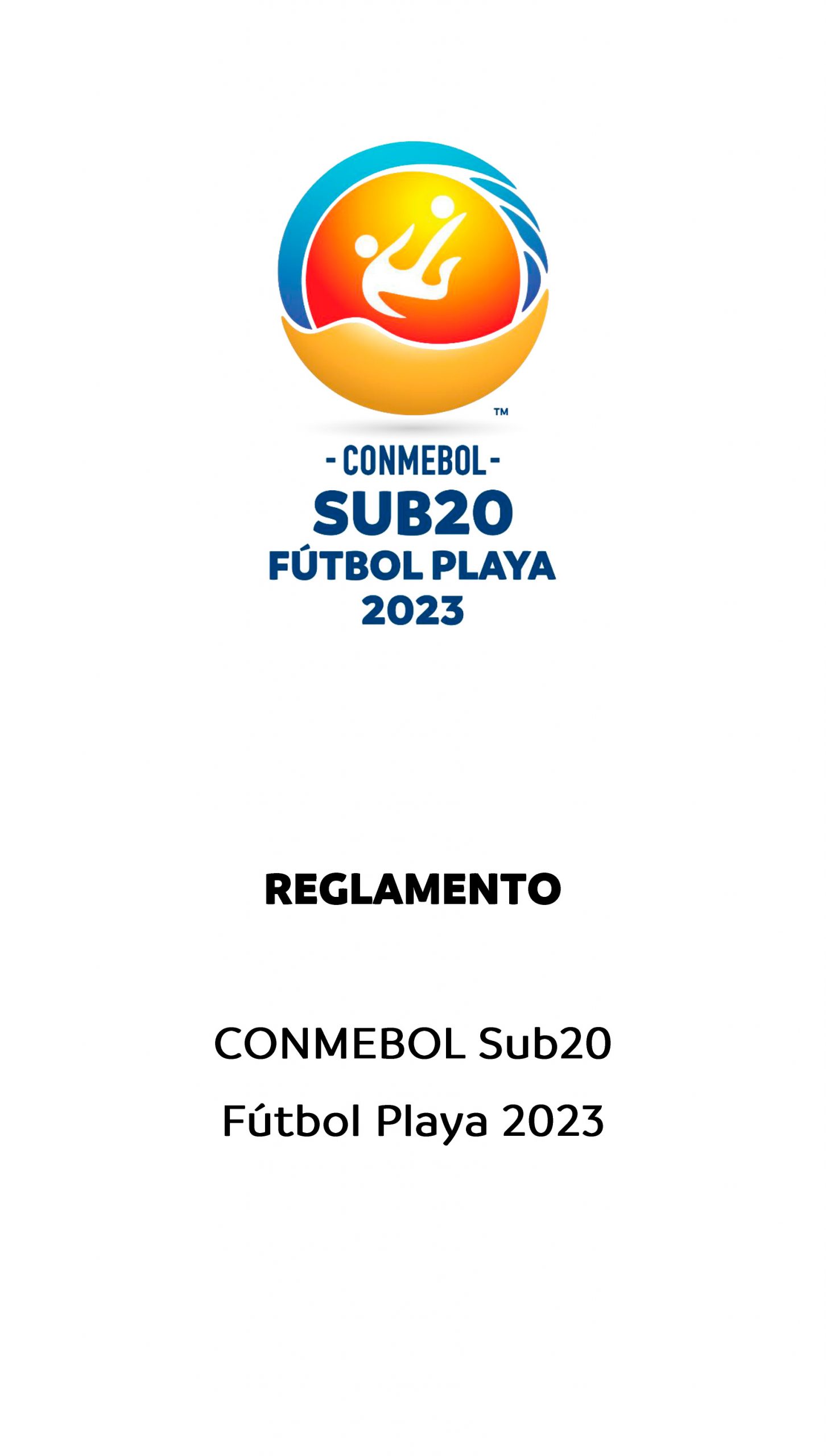 Reglamento CONMEBOL Sub20 Fútbol Playa 2023 CONMEBOL