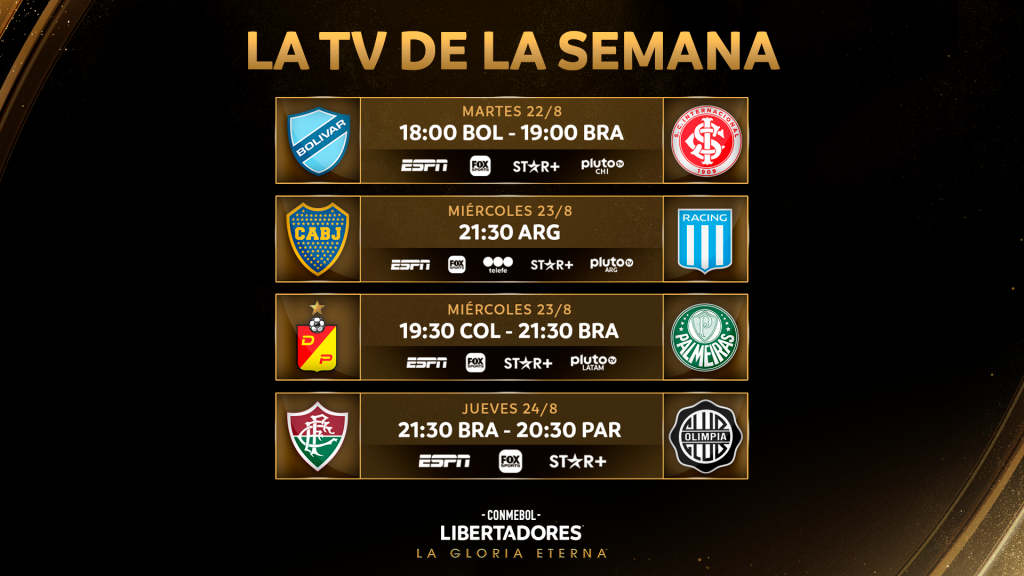 Jogos da Libertadores hoje: mais 3 classificados para quartas de final  serão definidos nesta quarta