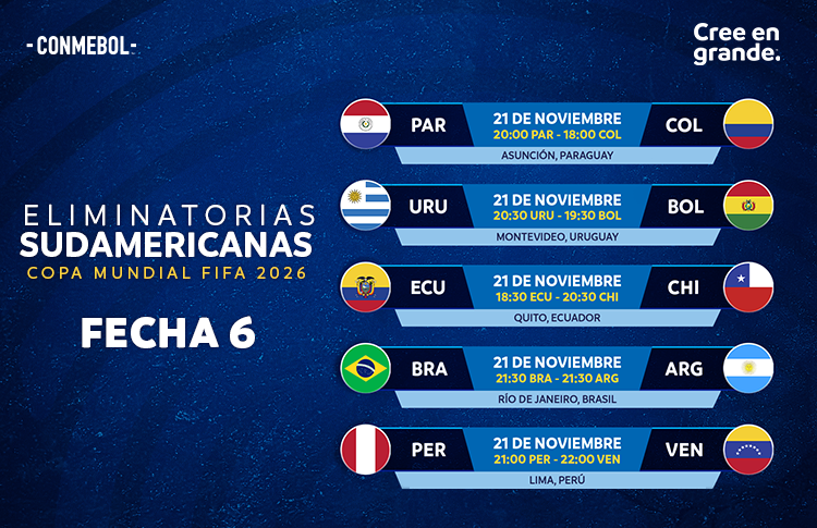 CONMEBOL.com on X: ¡La agenda de partidos de las selecciones